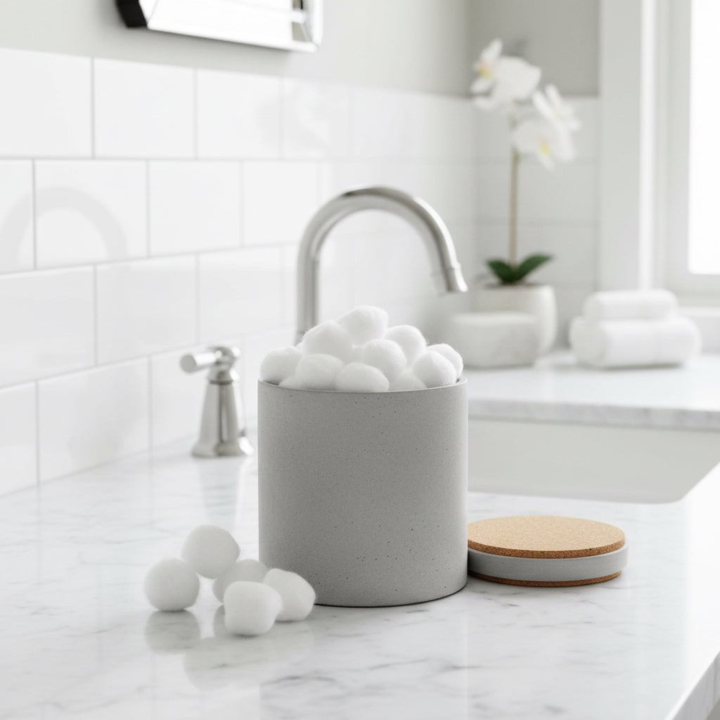 Concrete Module 50 Canister: White — Storage & Organization, [material], Port Living Co.
