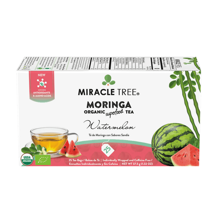 Organic Moringa Tea - Watermelon - Caffeine-Free Herbal Tea