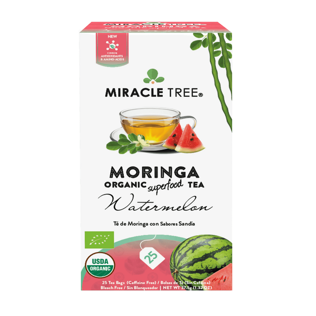 Organic Moringa Tea - Watermelon - Caffeine-Free Herbal Tea