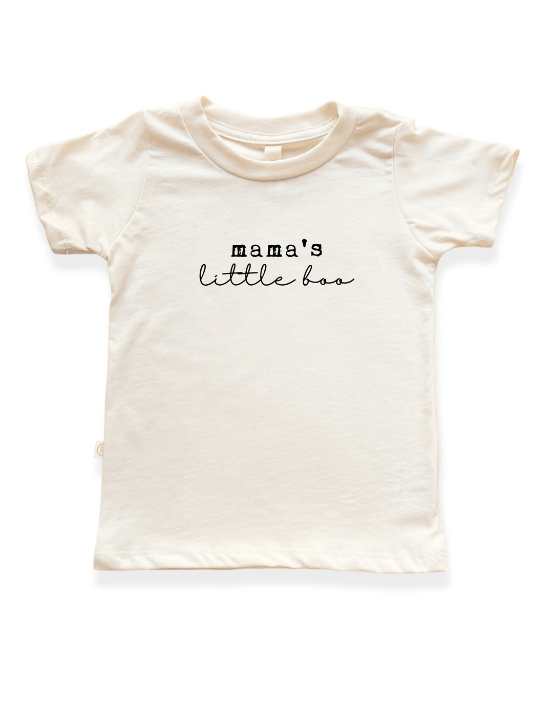 Light cream kids organic T-shirt with &