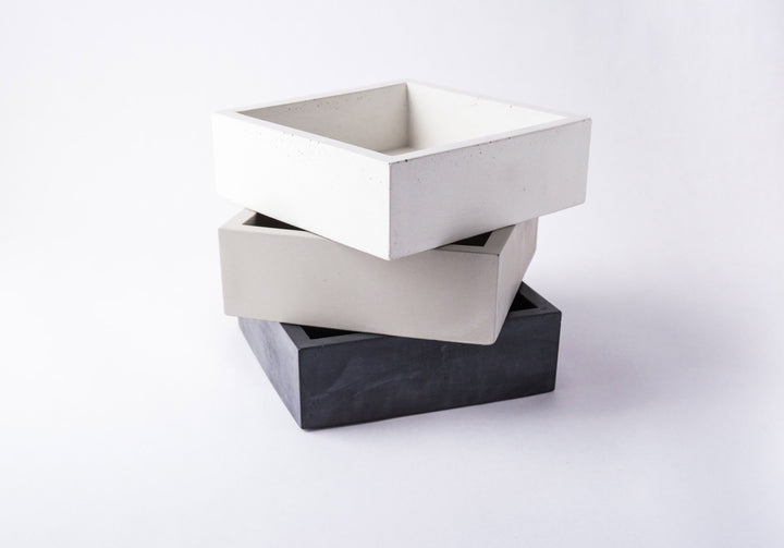 Concrete Napkin/Valet Bin: Charcoal — napkin holder, [material], Port Living Co.