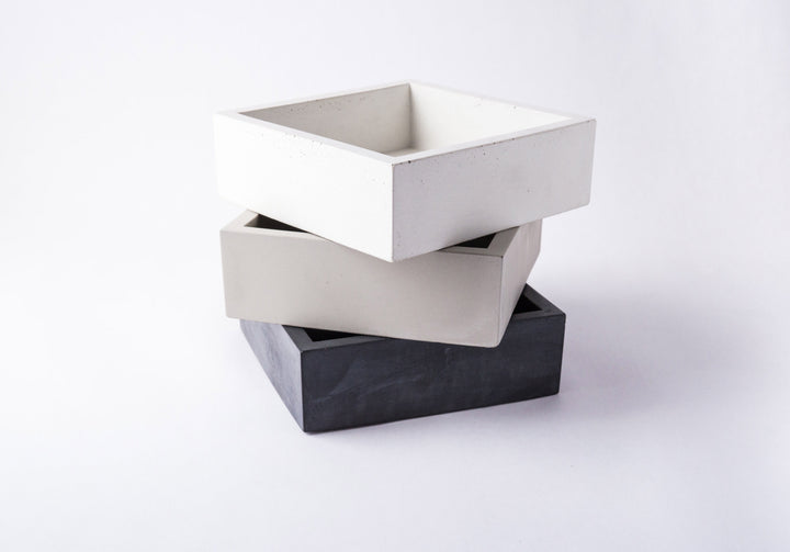 Concrete Cocktail Napkin Bin: Gray
