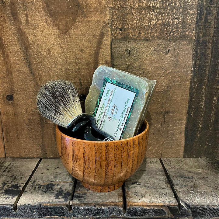Men's Shaving Sets in Black/Datewood — Men's Shaving Sets, [material], Soaplicity
