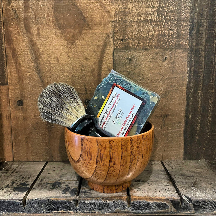 Men's Shaving Sets in Black/Datewood — Men's Shaving Sets, [material], Soaplicity
