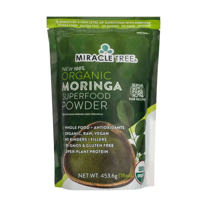 Organic Moringa Powder - 16oz Pouch (1 lb)