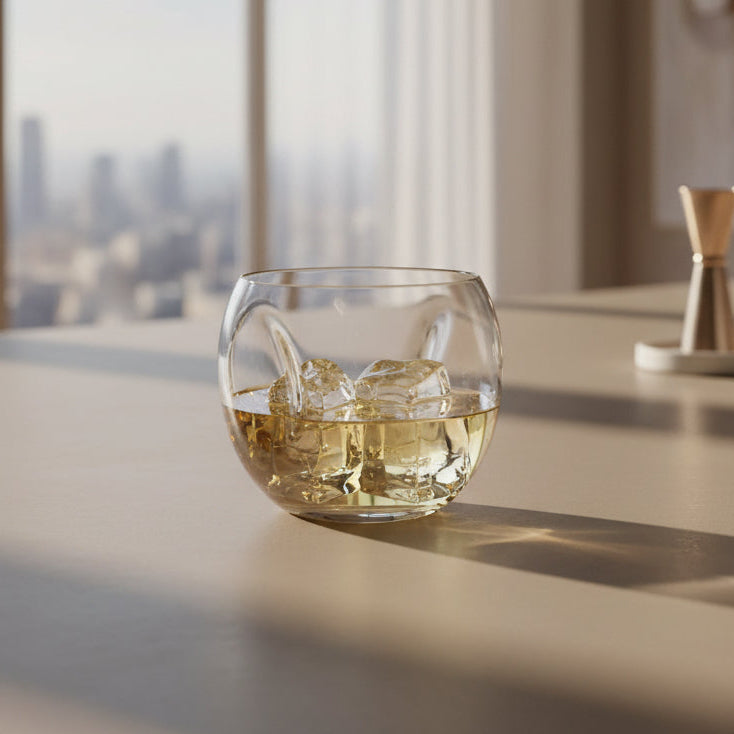 Dented Round Whiskey Tumbler