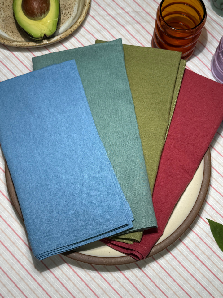Emma Napkins - Natural Dyed - Assorted Colors - Set of 4