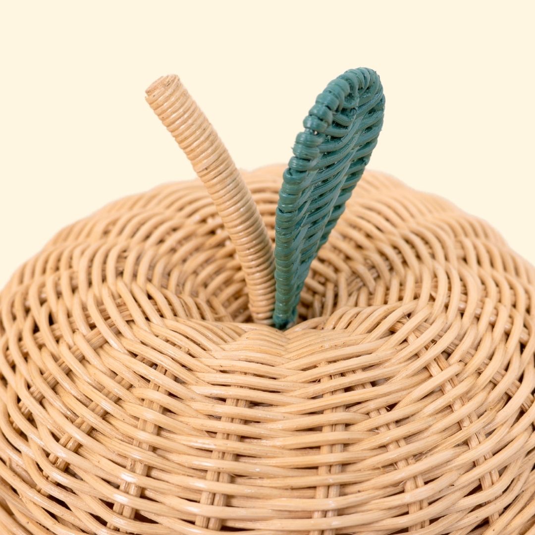 Natural Apple Rattan Storage Basket (Small)