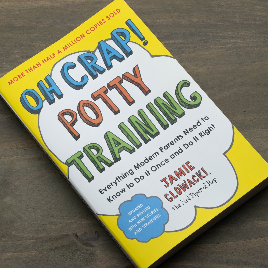 Potty training book with colorful OH Crap! cover and title text