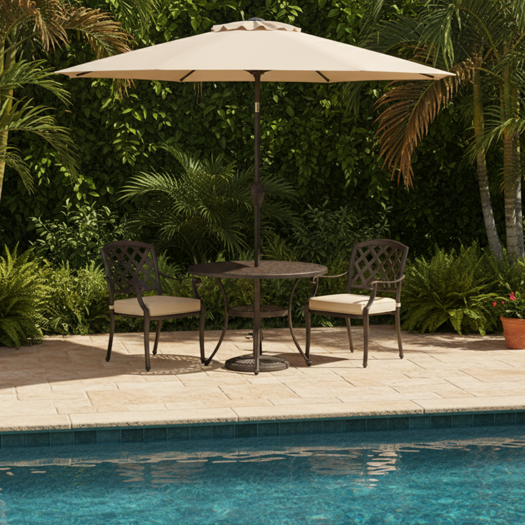 7.5 feet Outdoor Patio Heavy Duty Market Umbrella with Push Button Tilt