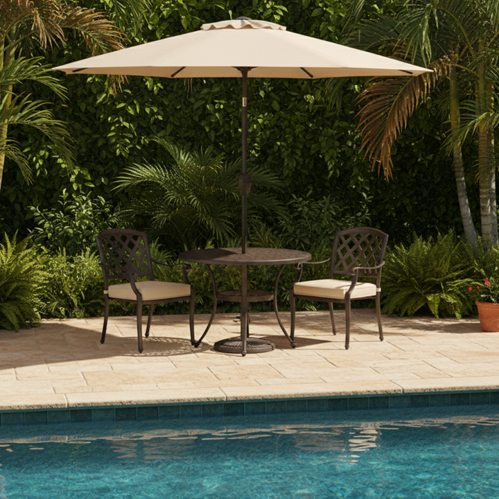 7.5 feet Outdoor Patio Heavy Duty Market Umbrella with Push Button Tilt