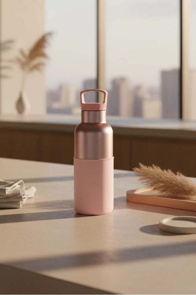 Vacuum Insulated Water Bottle - Pearl Pink 16 oz