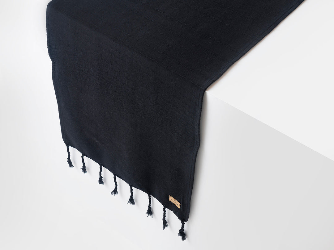 Handwoven Sustainable Cotton Niebla Table Runner