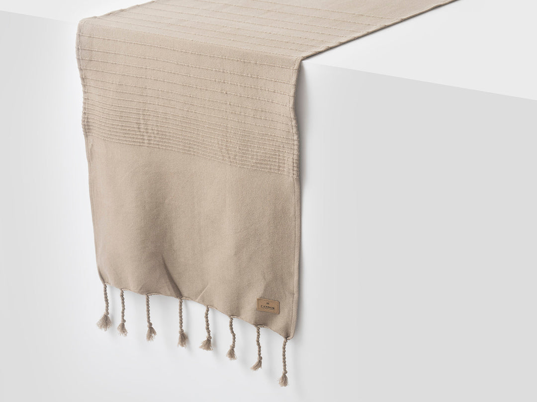 Handwoven Sustainable Cotton Niebla Table Runner
