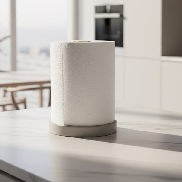 Concrete/Ash Papertowel Holder: Gray — paper towel holder, [material], Port Living Co.