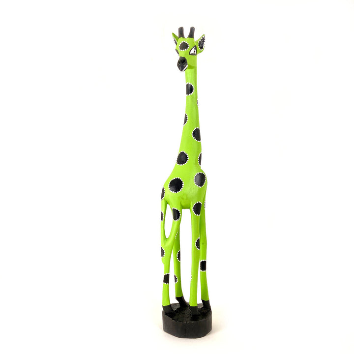 Colorful Painted Wood Giraffe - 24"