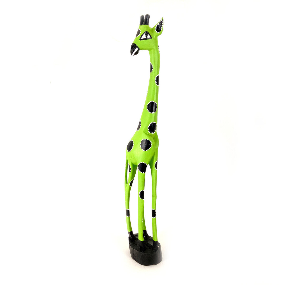 Colorful Painted Wood Giraffe - 24"