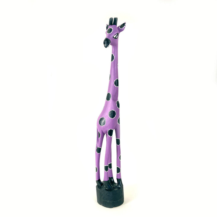 Colorful Painted Wood Giraffe - 24"