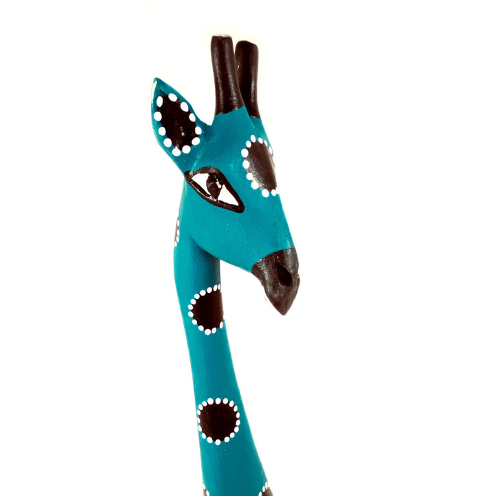 Colorful Painted Wood Giraffe - 24"
