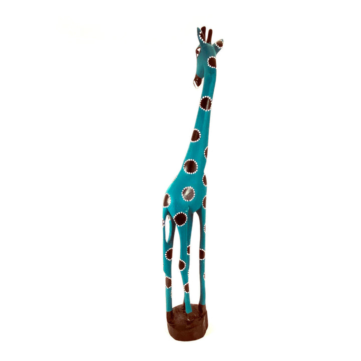 Colorful Painted Wood Giraffe - 24"