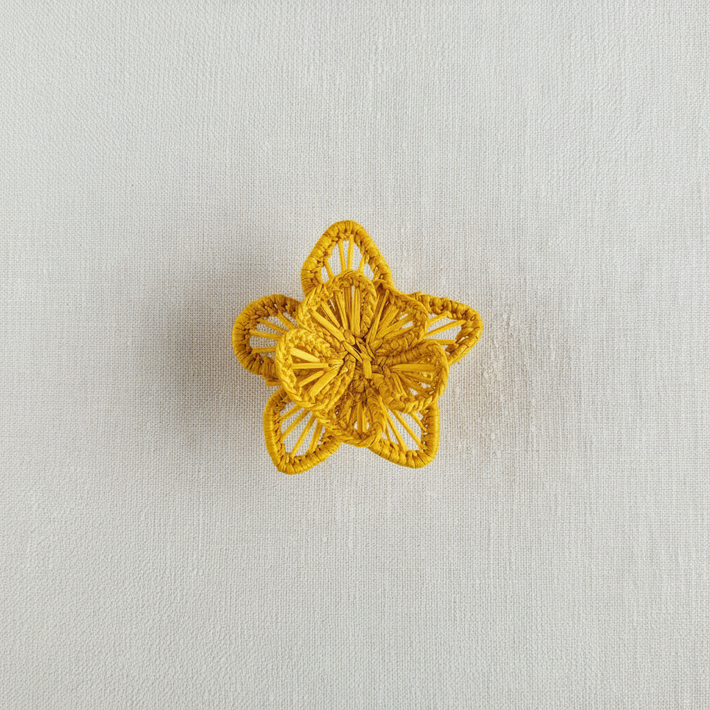 Star Flower Handwoven Iraca Napkin Ring