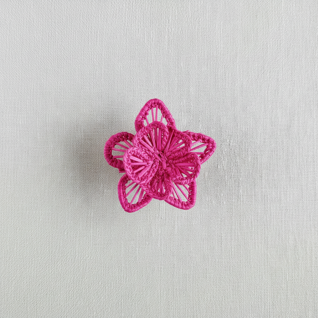 Star Flower Handwoven Iraca Napkin Ring