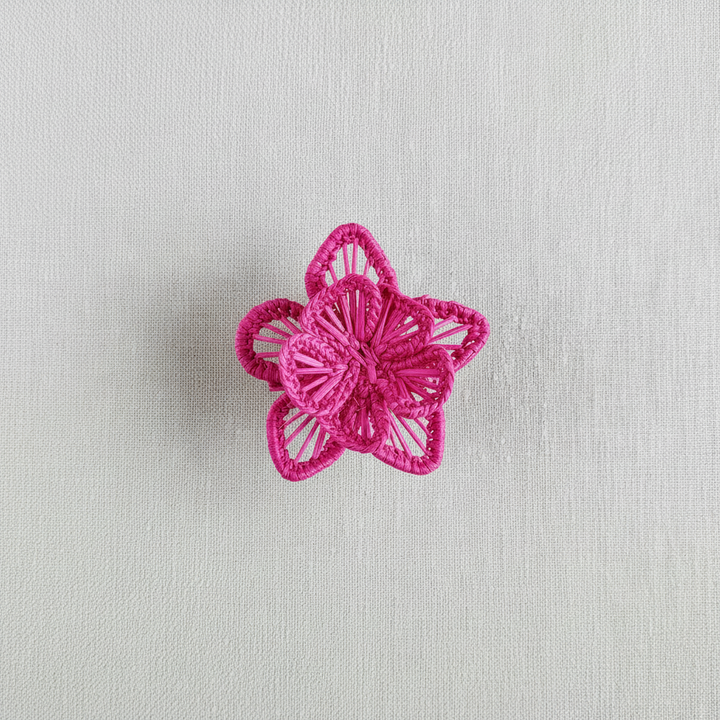 Star Flower Handwoven Iraca Napkin Ring