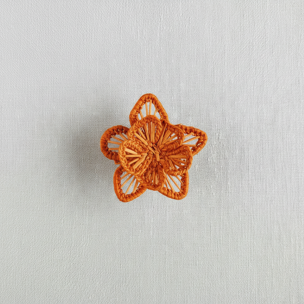 Star Flower Handwoven Iraca Napkin Ring
