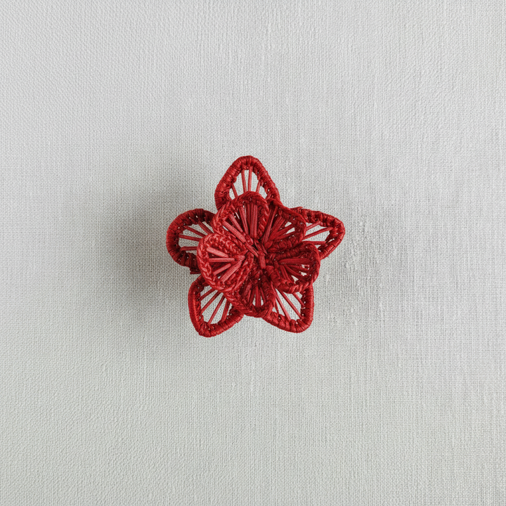 Star Flower Handwoven Iraca Napkin Ring