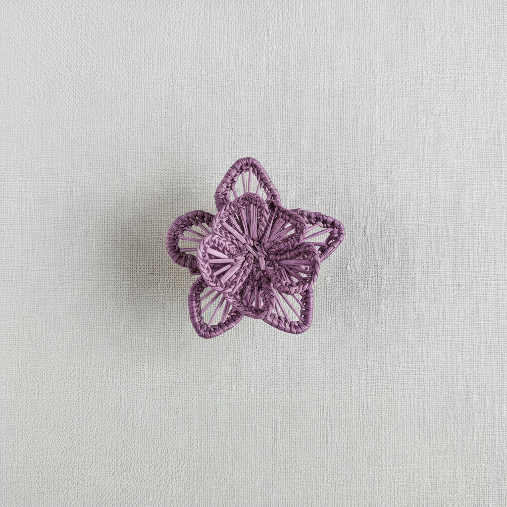 Star Flower Handwoven Iraca Napkin Ring