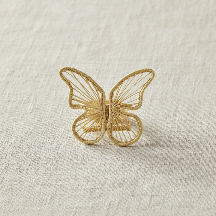 Butterfly Handwoven Iraca Napkin Ring