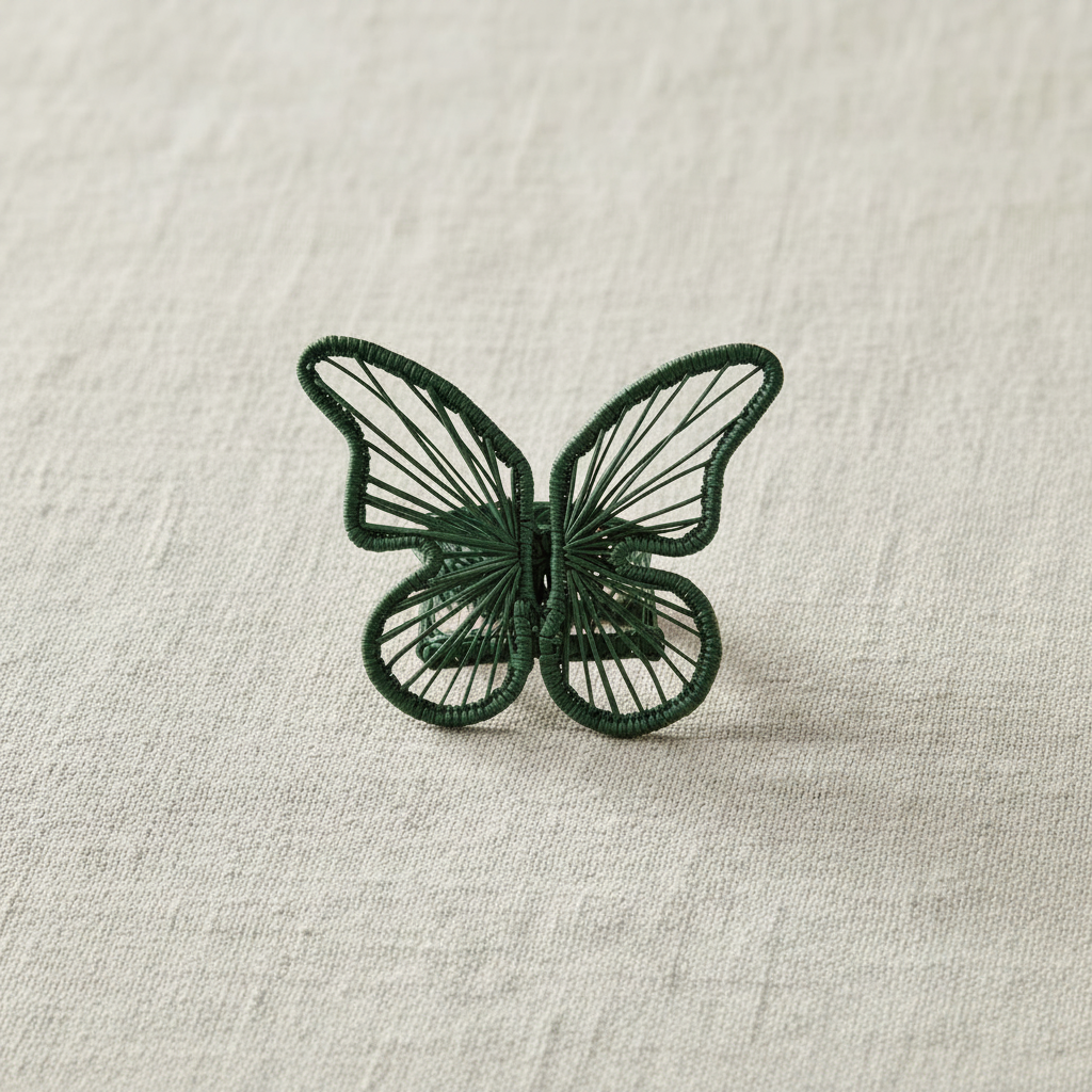 Butterfly Handwoven Iraca Napkin Ring