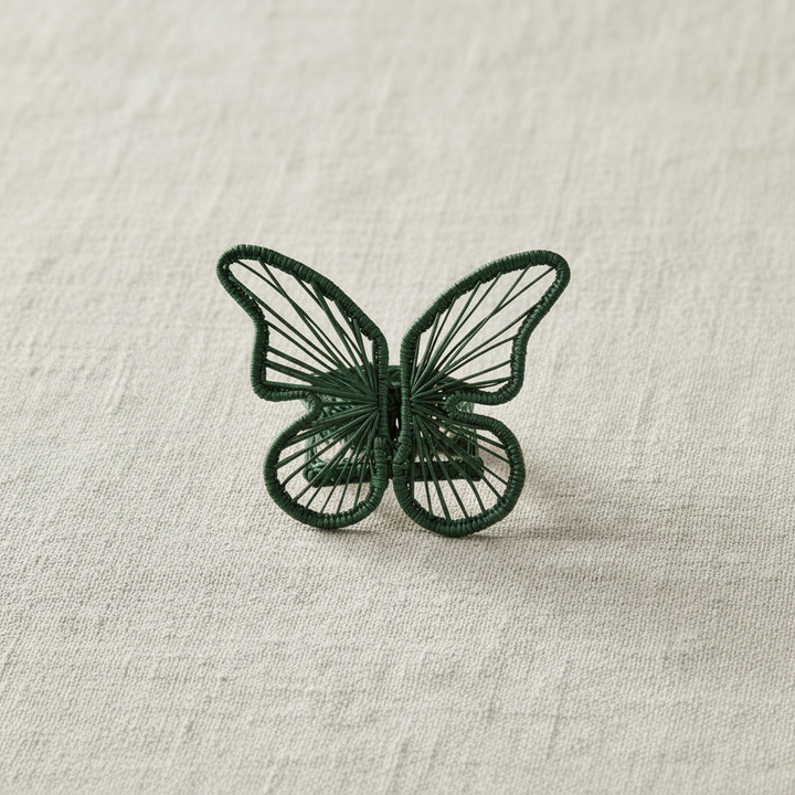 Butterfly Handwoven Iraca Napkin Ring