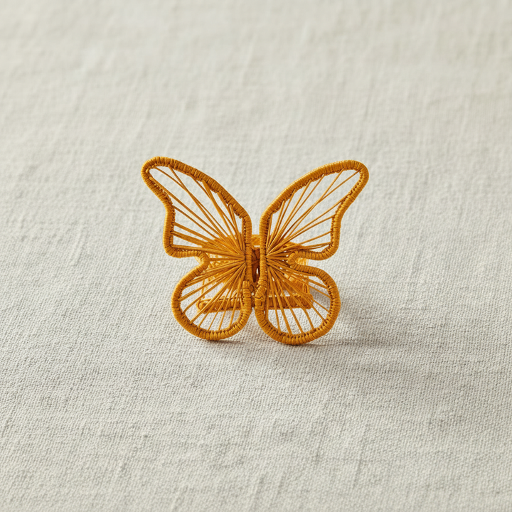 Butterfly Handwoven Iraca Napkin Ring