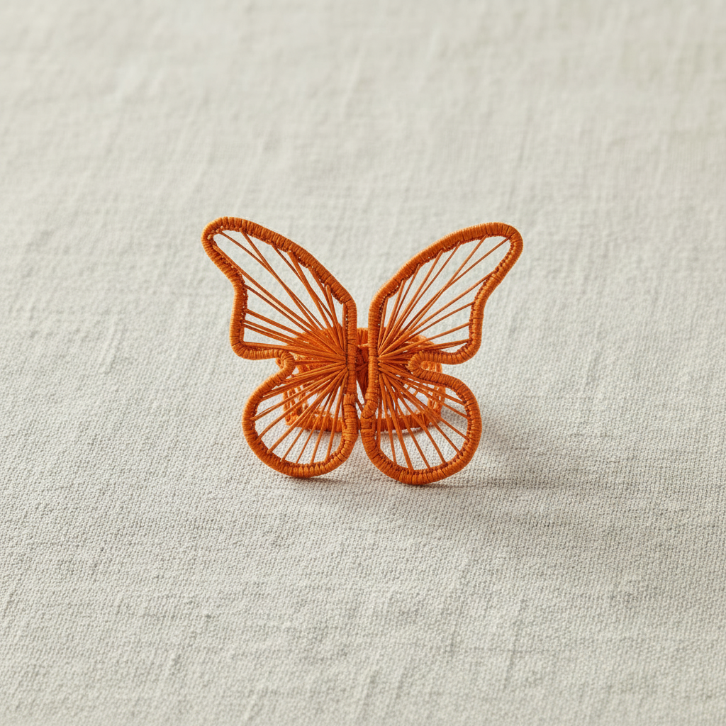 Butterfly Handwoven Iraca Napkin Ring