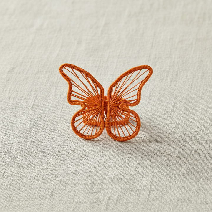 Butterfly Handwoven Iraca Napkin Ring