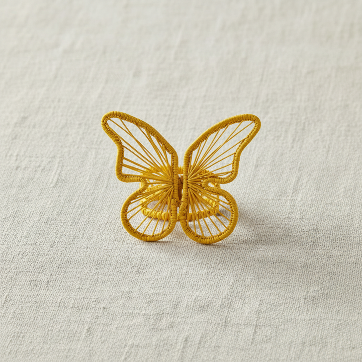 Butterfly Handwoven Iraca Napkin Ring