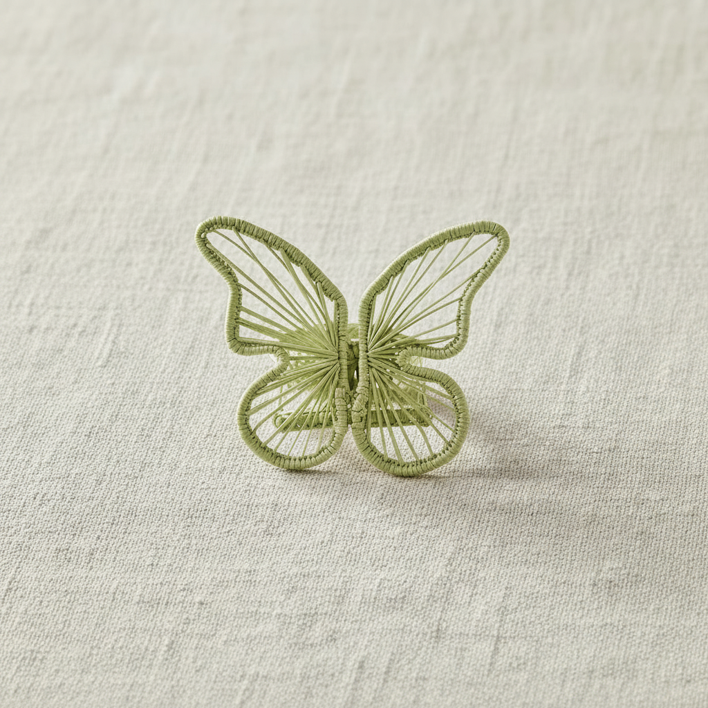 Butterfly Handwoven Iraca Napkin Ring