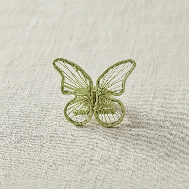 Butterfly Handwoven Iraca Napkin Ring