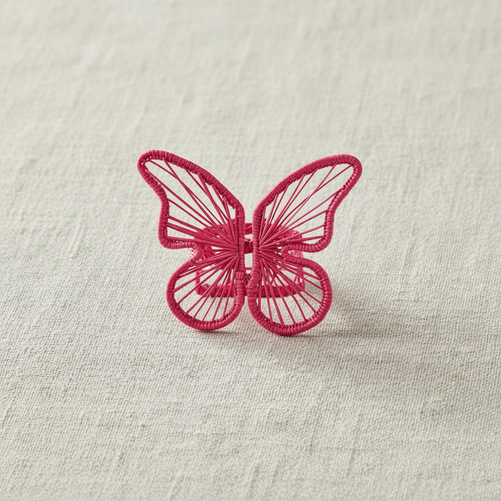 Butterfly Handwoven Iraca Napkin Ring