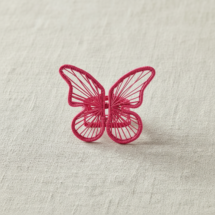 Butterfly Handwoven Iraca Napkin Ring