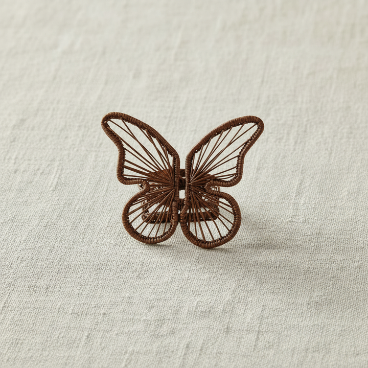 Butterfly Handwoven Iraca Napkin Ring