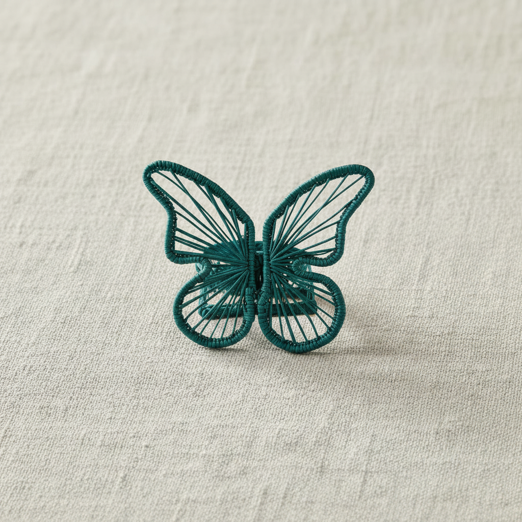 Butterfly Handwoven Iraca Napkin Ring