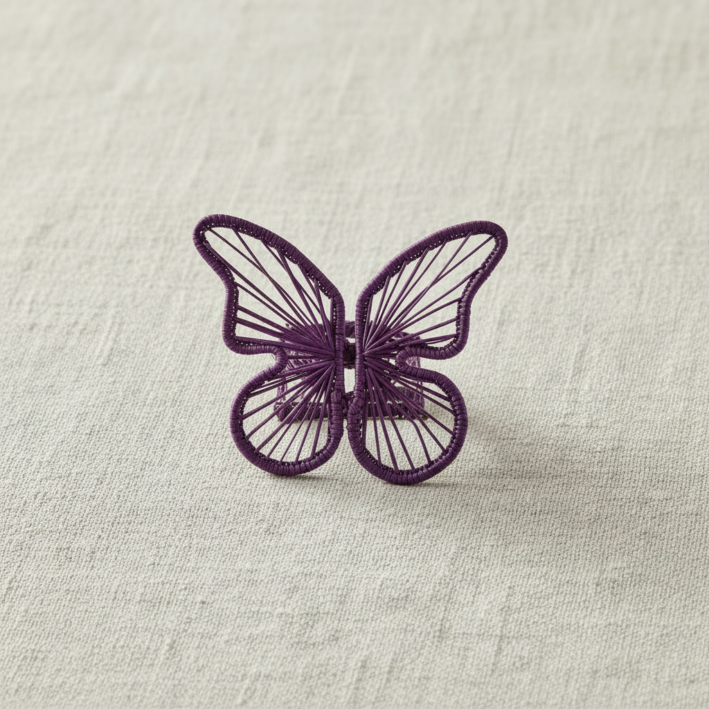 Butterfly Handwoven Iraca Napkin Ring