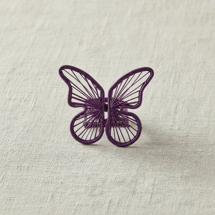 Butterfly Handwoven Iraca Napkin Ring