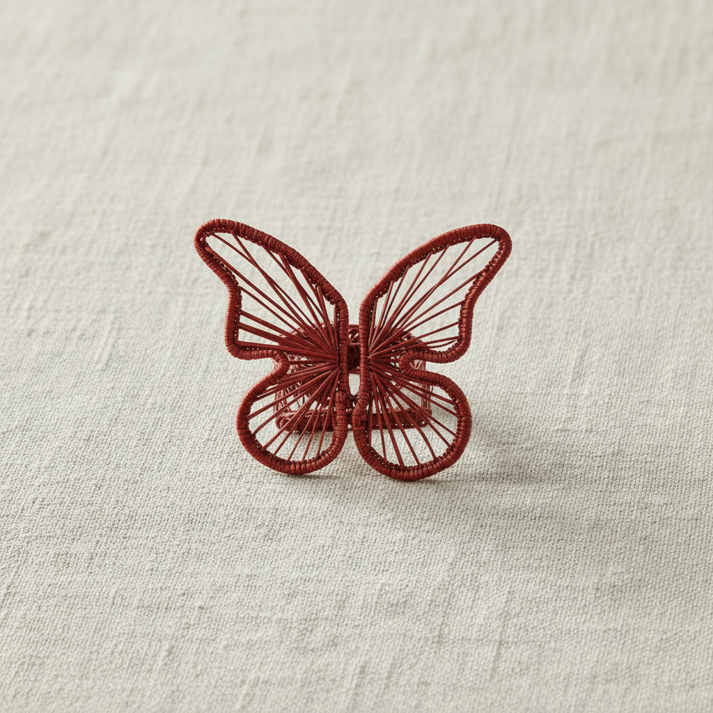 Butterfly Handwoven Iraca Napkin Ring