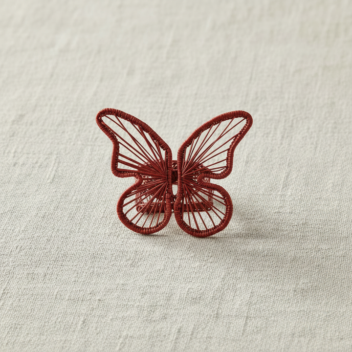 Butterfly Handwoven Iraca Napkin Ring