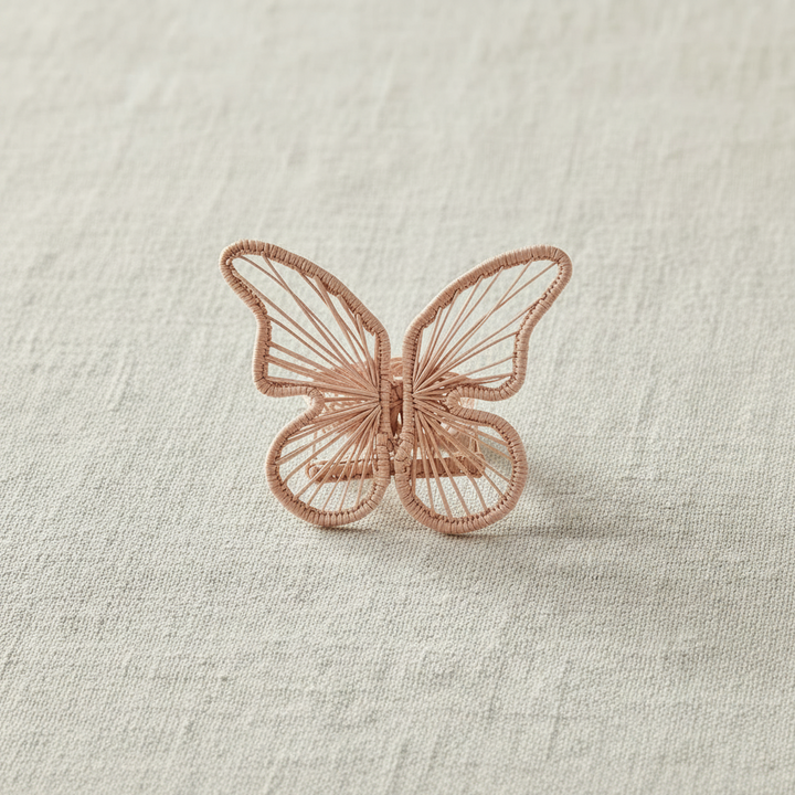 Butterfly Handwoven Iraca Napkin Ring