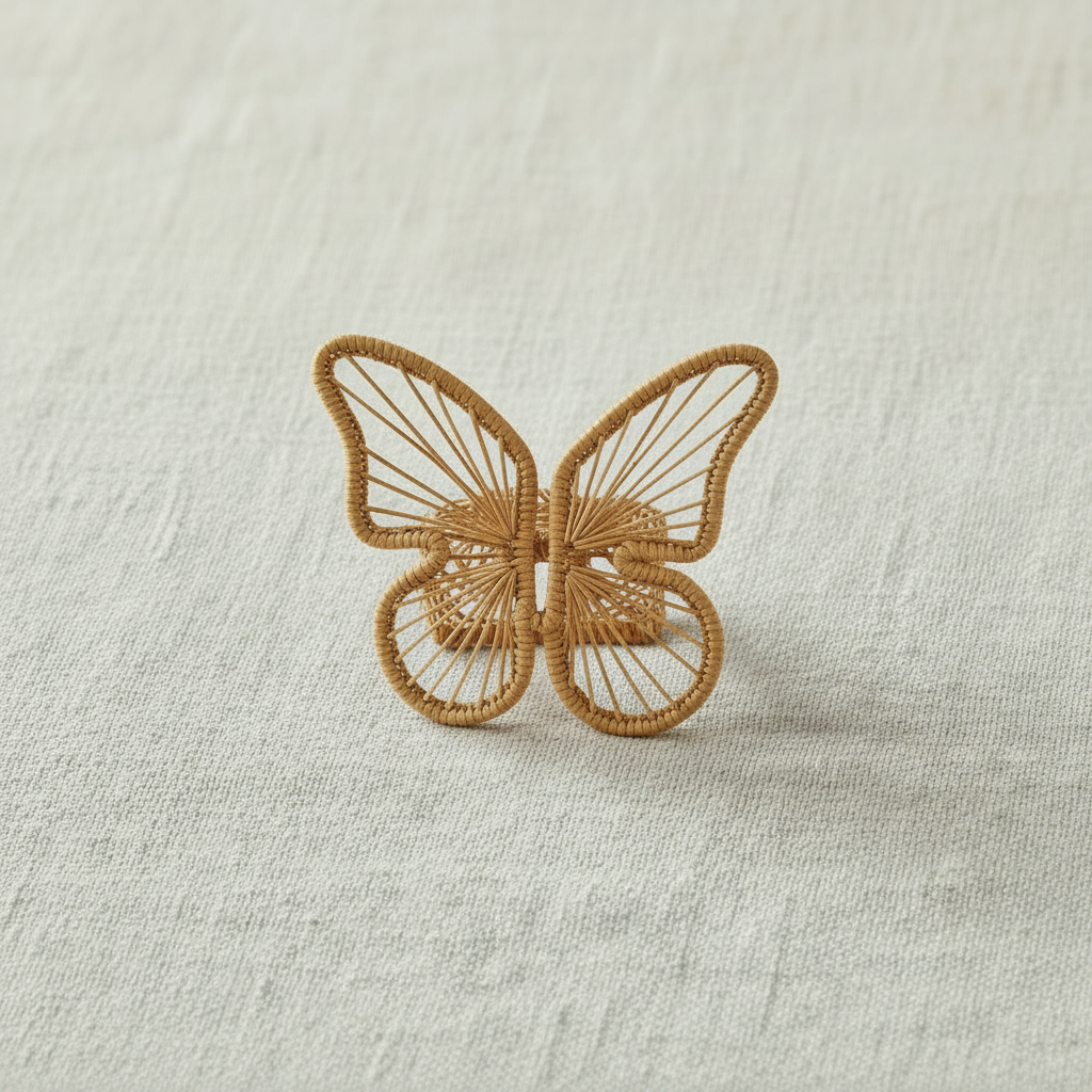 Butterfly Handwoven Iraca Napkin Ring