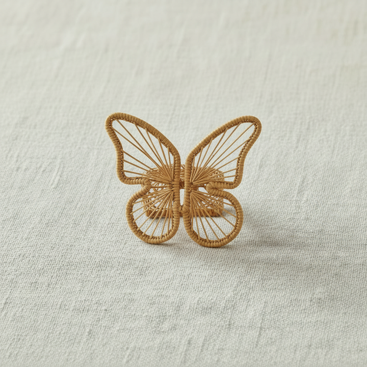 Butterfly Handwoven Iraca Napkin Ring